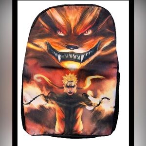 NEW Small Nine-Tailed Fox Naruto backpack W/Slide & 2 Mesh Side Compartments